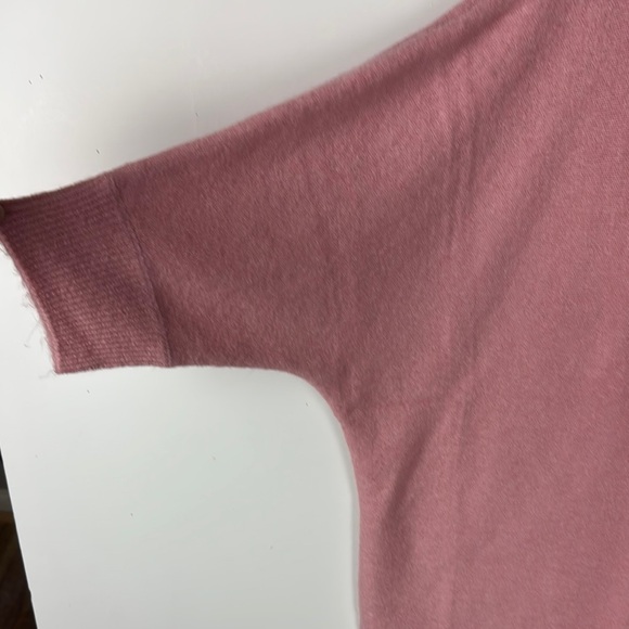 CeCe Soft Pink V-Neck Sweater Raglan 3/4 Sleeves Sz L NWT - Picture 5 of 7